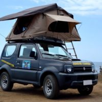 4x4 Camper to hire in Chile Argentina Patagonia Condor Campers 4x4 Popup Suzuki Jimny with rooftop tent