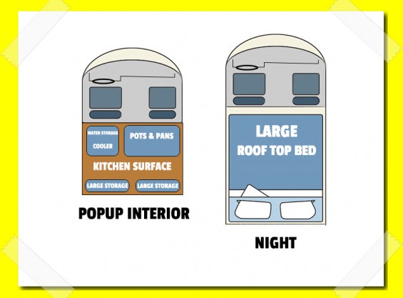 Condor 4x4 Popup Floor Plan